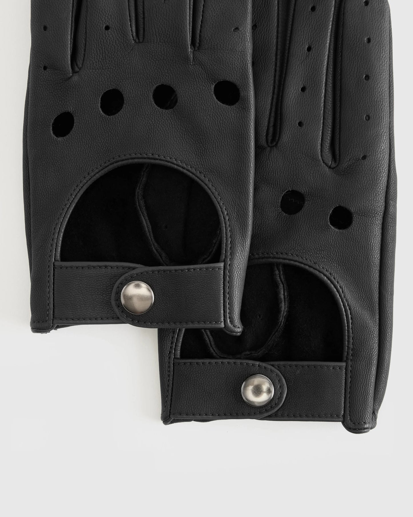 Italian Leather Driving Gloves - XS / Black