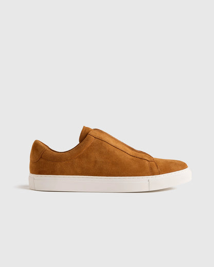 Italian Suede Tailored Sneaker - 7 / Fog