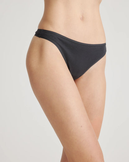 Organic Cotton Thong (6-pack) - XS / Mink