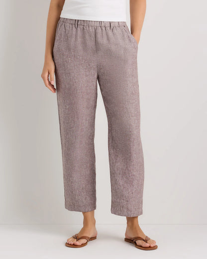 100% European Linen Pants - XS / White