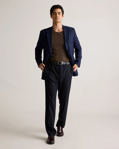 Stretch Wool Blazer - S / Grey Melange