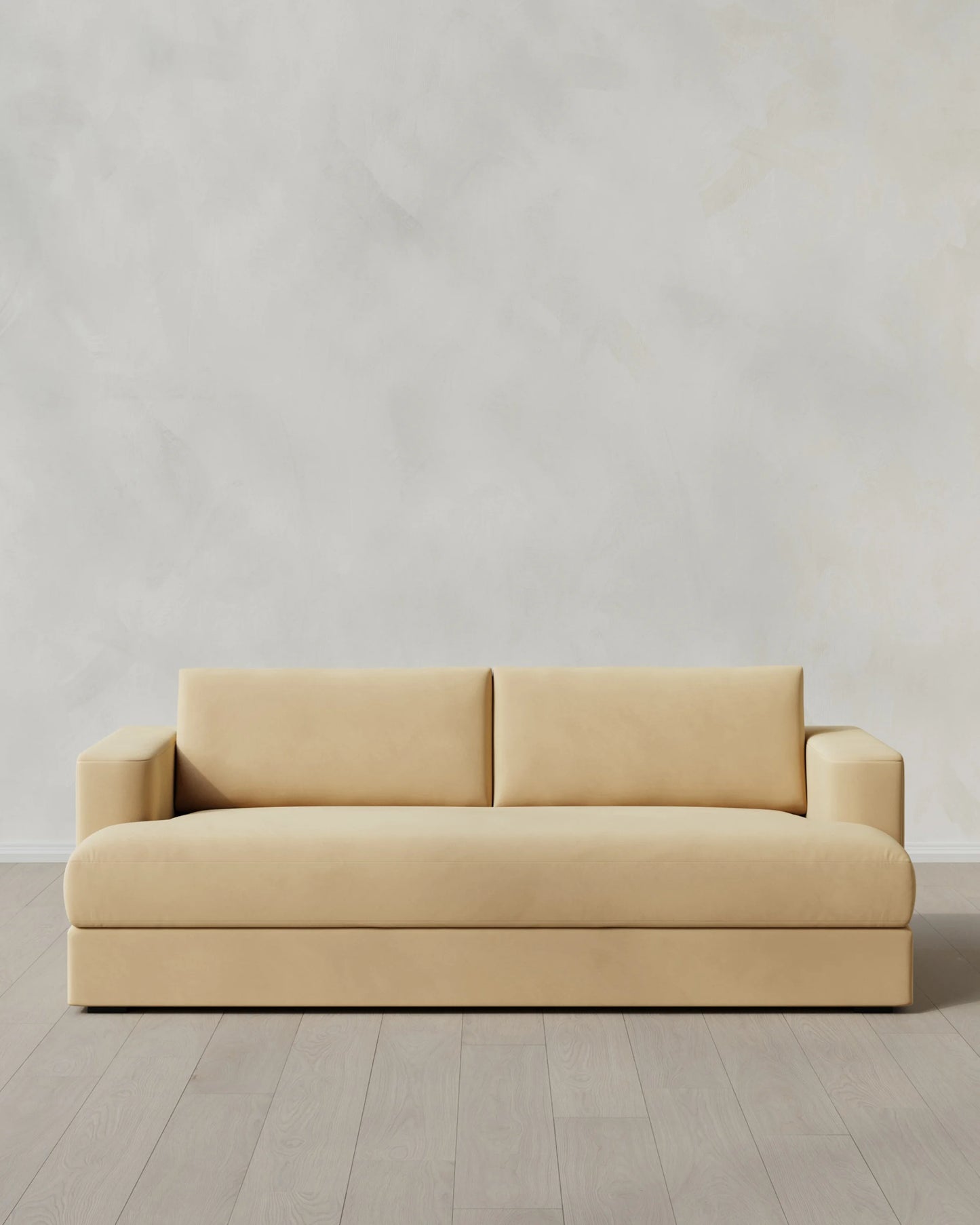 Sierra Curved Arm Sofa in Performance Velvet - 7ft / Sable