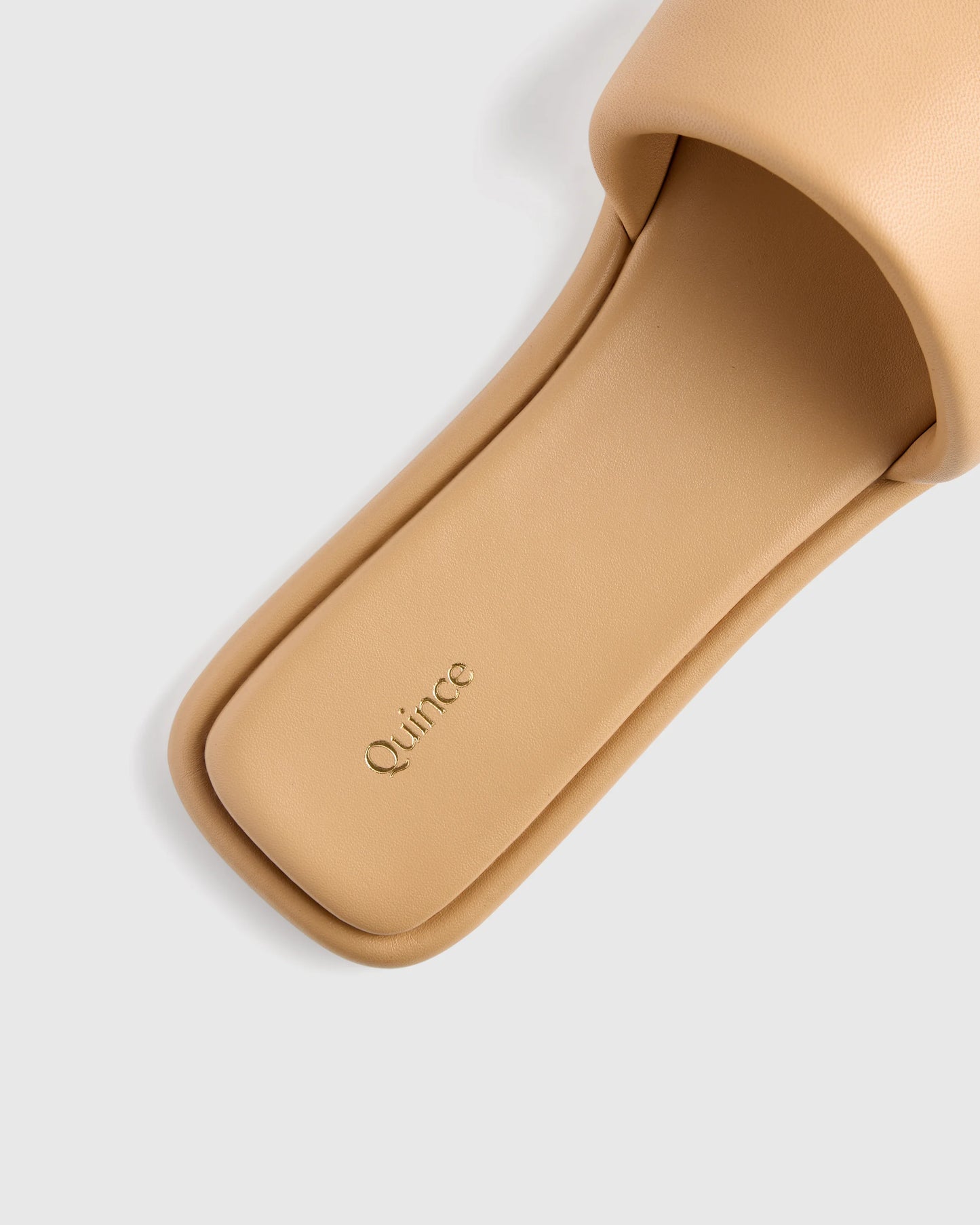 Italian Leather Slide Sandal - 5 / Bone