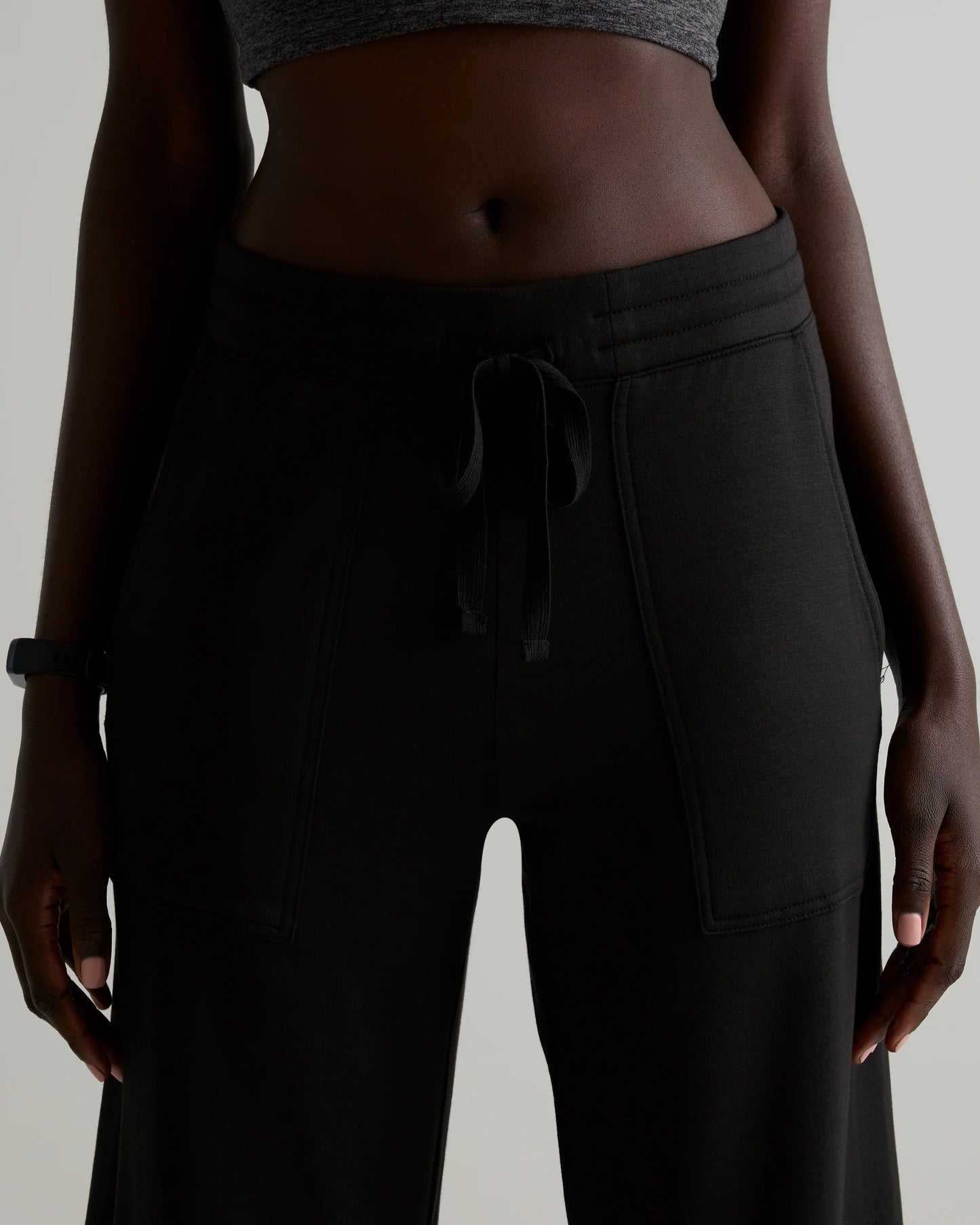 SuperSoft Fleece Cropped Wide Leg Pants - XS / Dried Fig