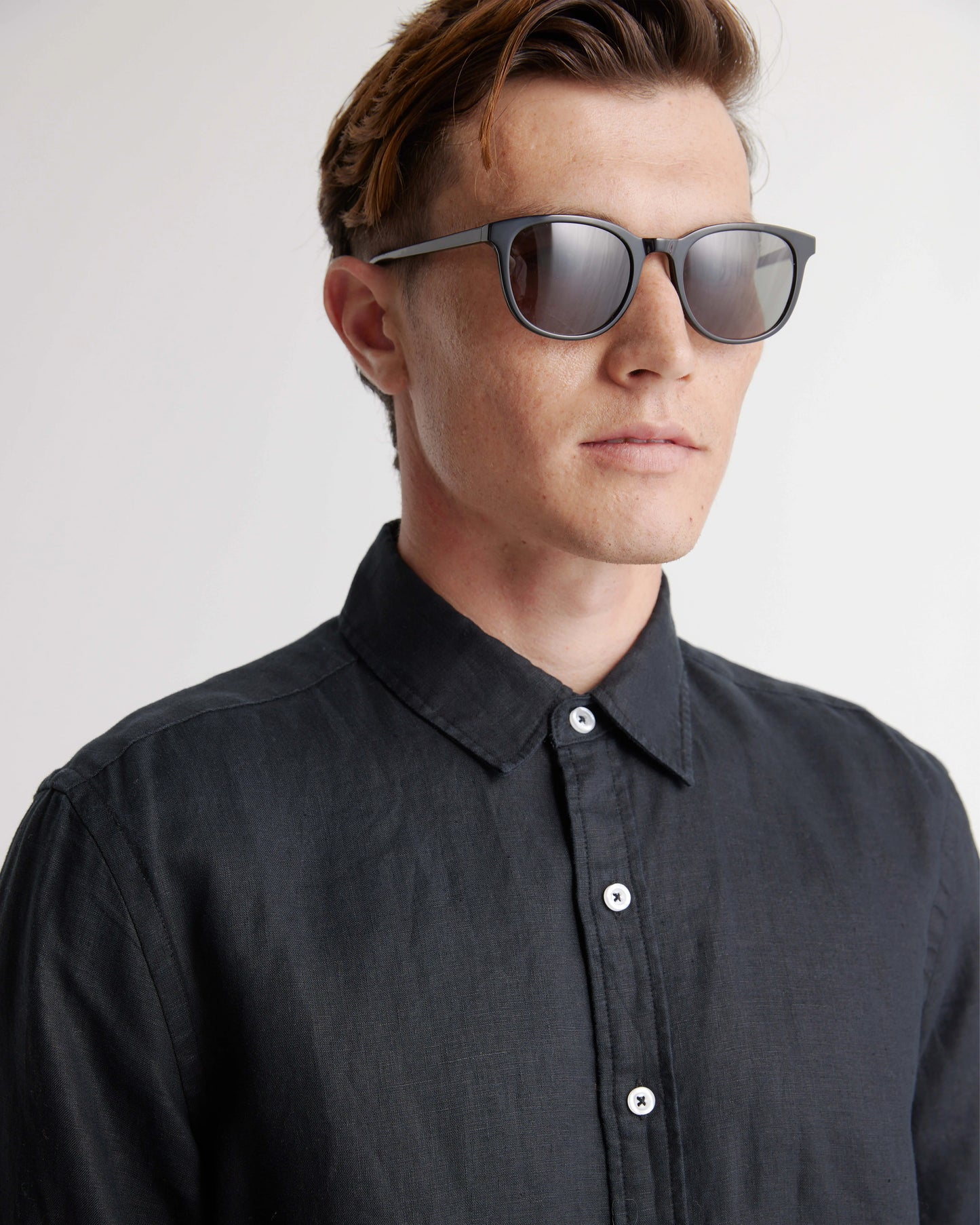 Charlie Polarized Acetate Sunglasses - Standard / Clear with Grey lens