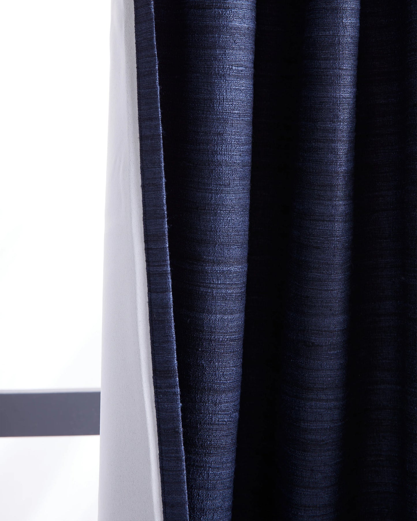 Raw Silk Room Darkening Curtain - Single Panel - 48x84 / Ivory