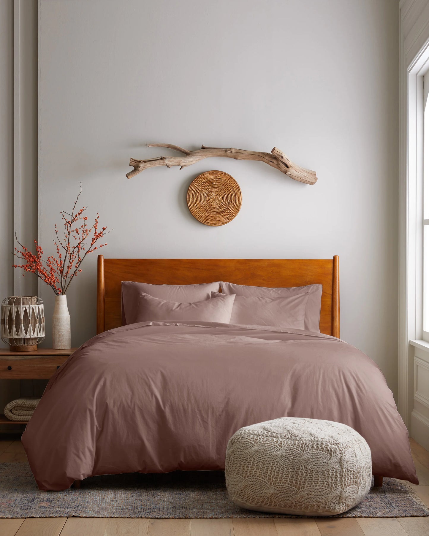 Organic Brushed Cotton Duvet Cover - Twin / Toffee