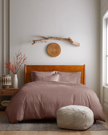 Organic Brushed Cotton Duvet Cover - Twin / Toffee