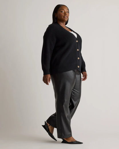 100% Organic Cotton Oversized Boyfriend Cardigan - 1X / Camel