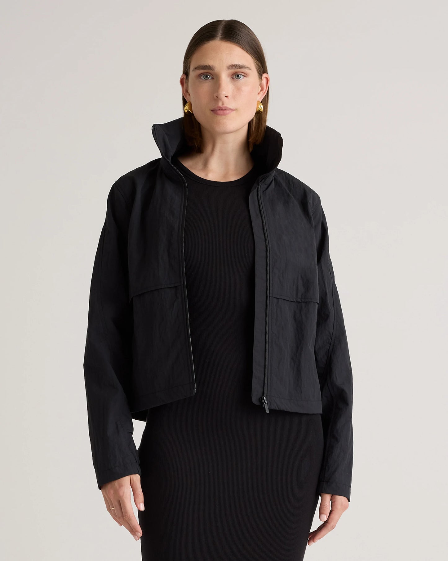 Water Repellent Windbreaker Jacket - XS / Praline