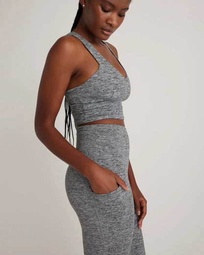 Ultra-Soft High-Rise Pocket Legging - XS / Heather Espresso