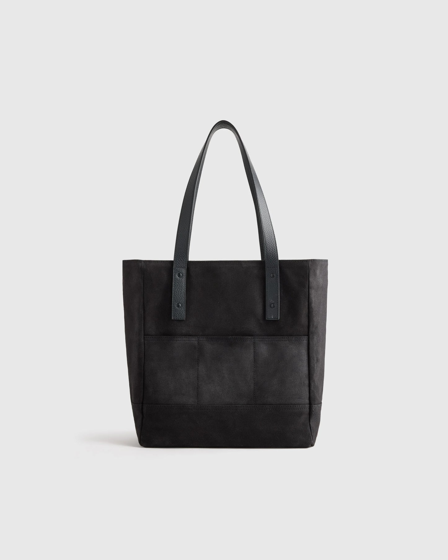 Waxed Canvas Utility Tote - One Size / Black