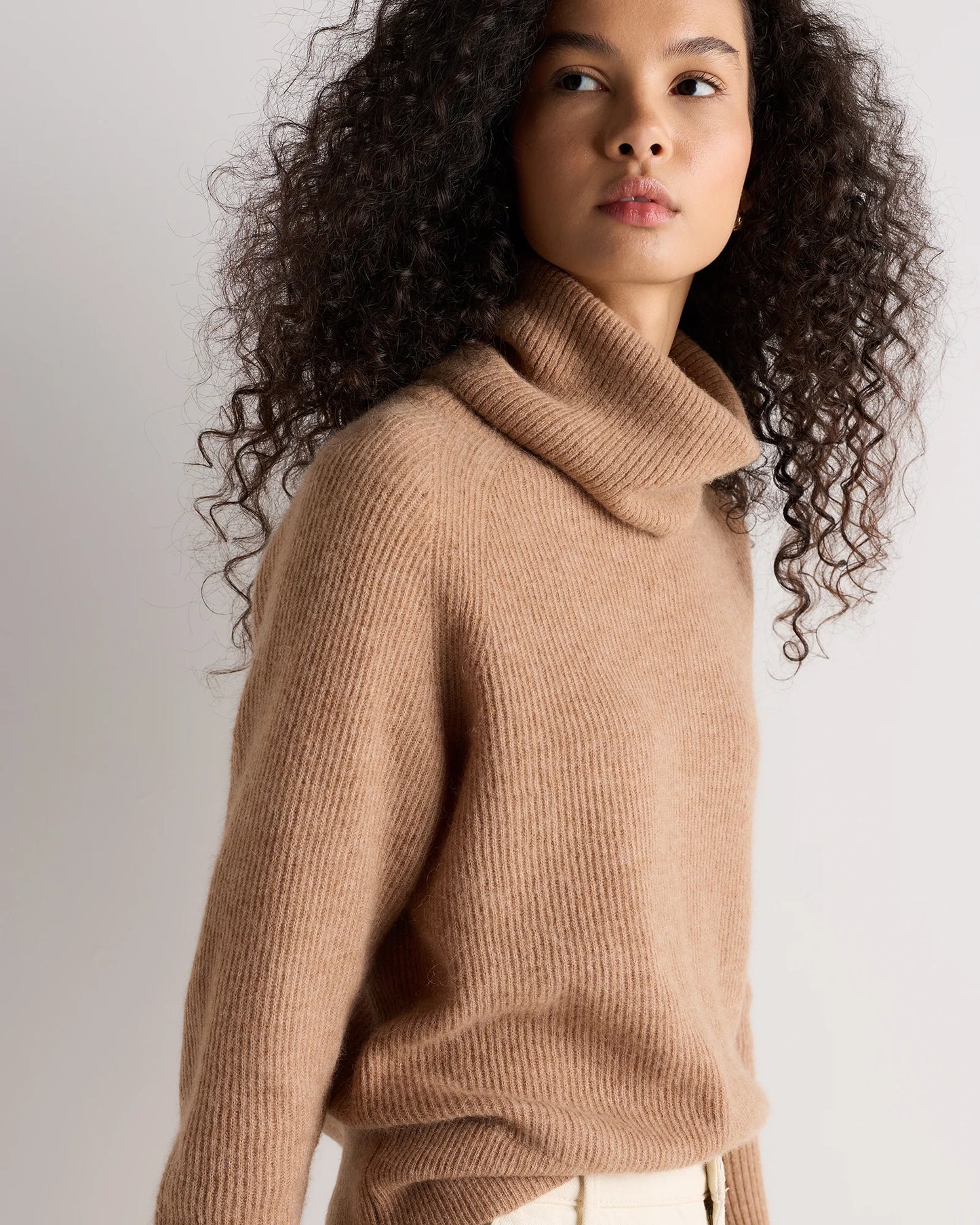 Lightweight Baby Alpaca Turtleneck - XS / Smoked Charcoal