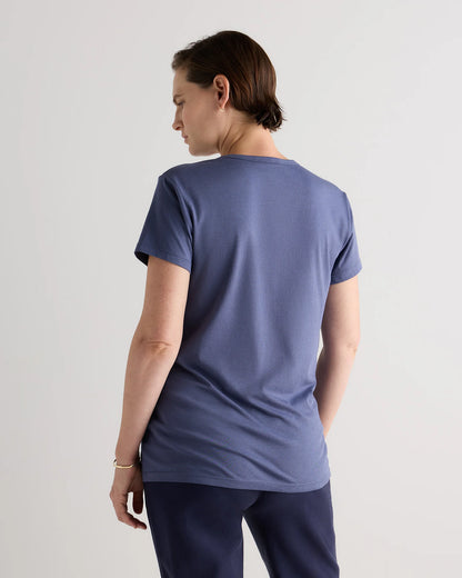 Cotton Modal Maternity Crew Neck Tee (2-pack) - XS / Black/Redwood Brown
