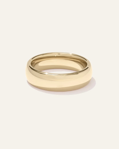Tungsten Carbide Rounded Band - 7 / 24K Gold Plated