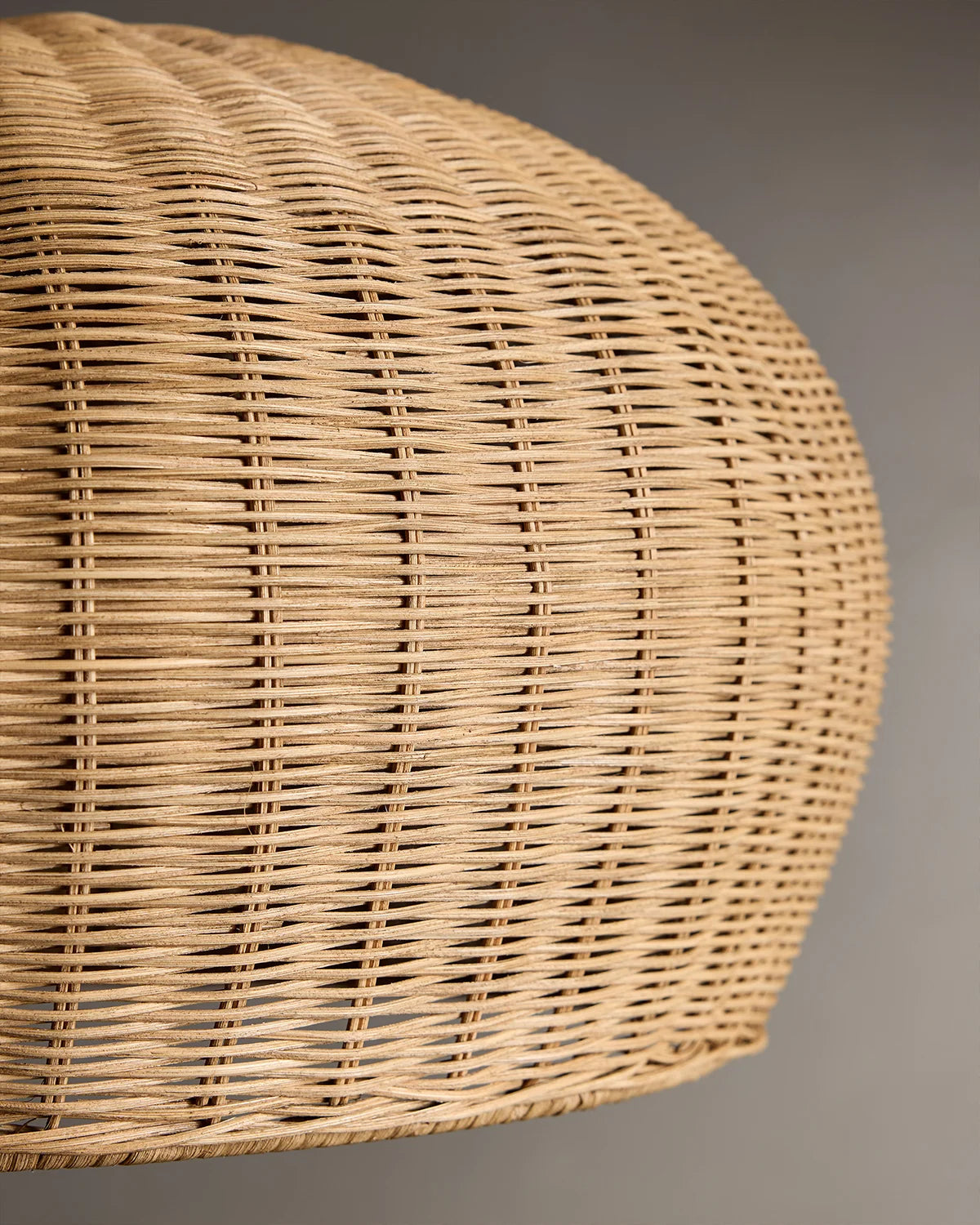 Natural Rattan Dome Pendant Light - One Size / Natural
