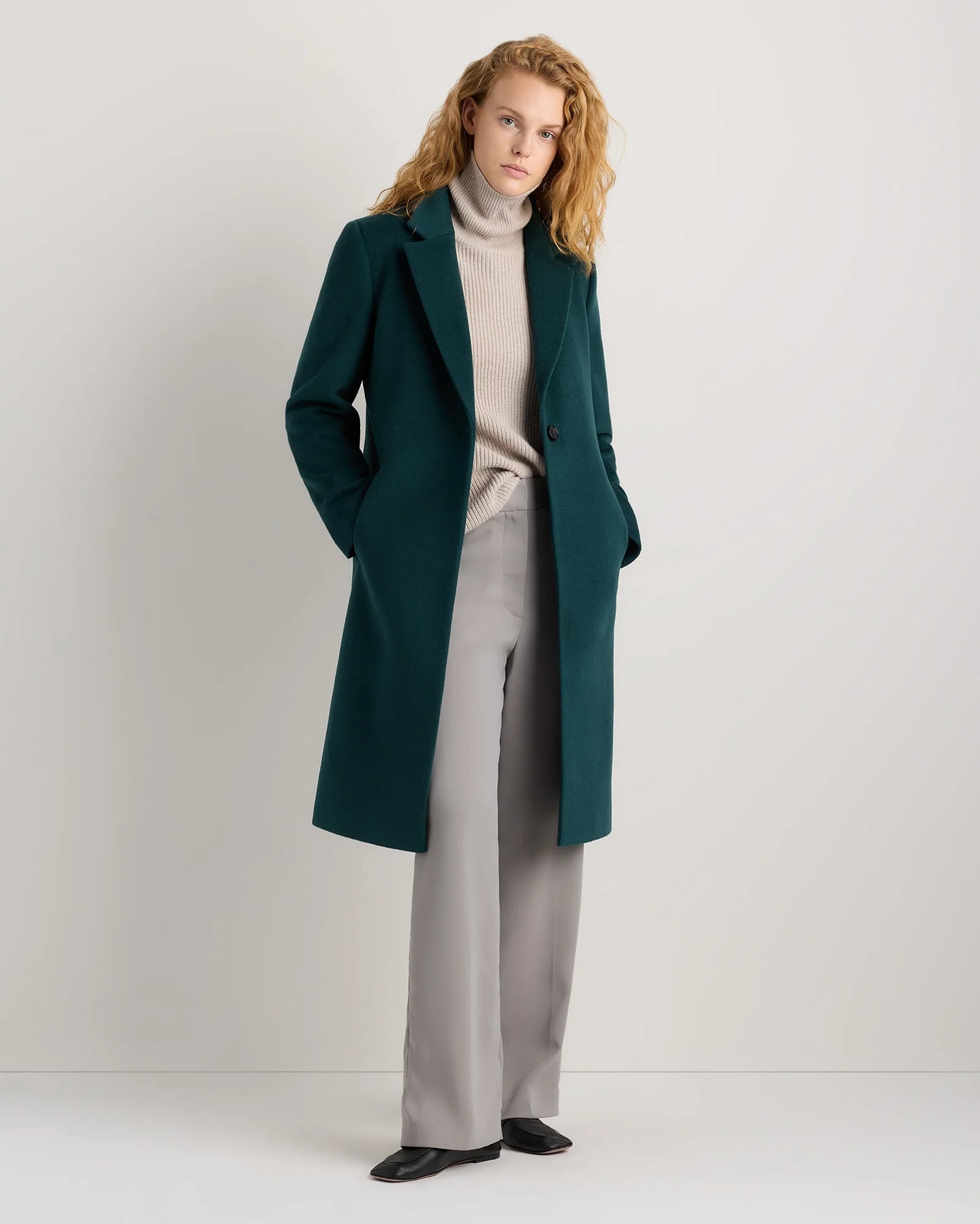 Wool Cashmere Blazer Coat - XS / Mocha Brown