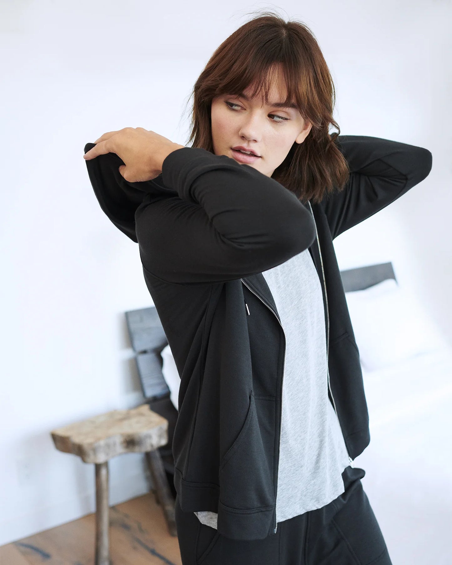 SuperSoft Fleece Full-Zip Hoodie - XS / Smoked Thyme Green