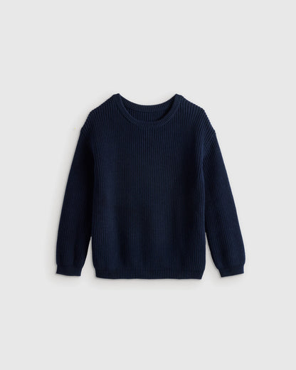 100% Organic Cotton Fisherman Tunic Sweater - 6 / Oatmeal