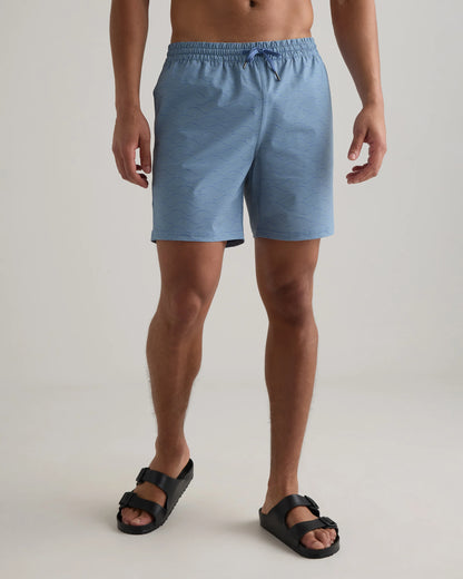 Italian Swim Trunks - 7" - XS / Navy Diamond Geo