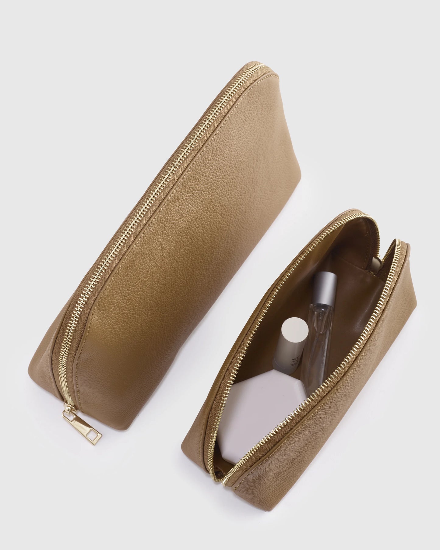 Italian Leather Pouch Travel Set - One Size / Deep Navy