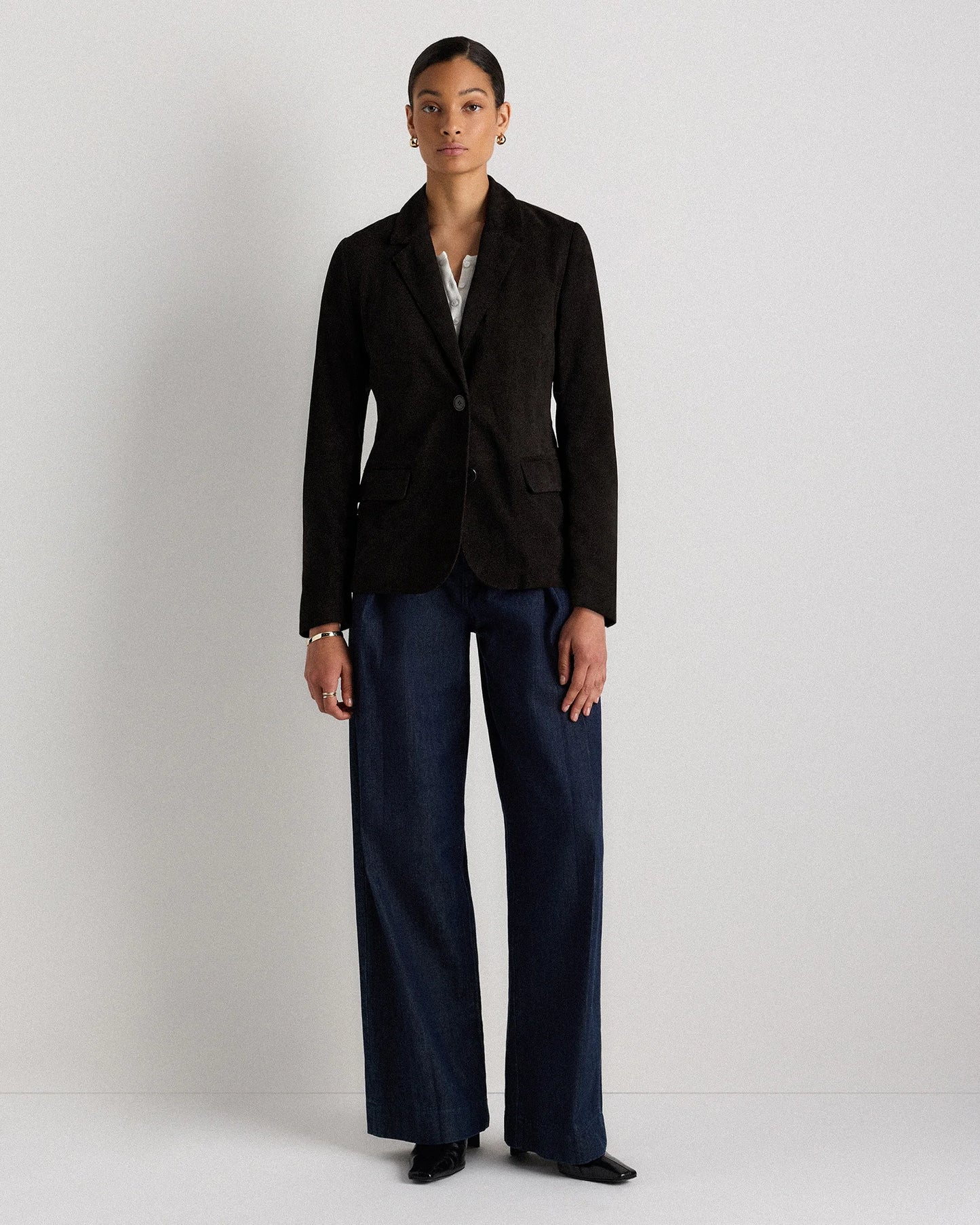 100% Suede Blazer - XS / Espresso Brown