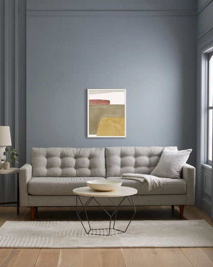 Suspension in Yellow by Julia Balfour - 21.25"x26.25" / Oak