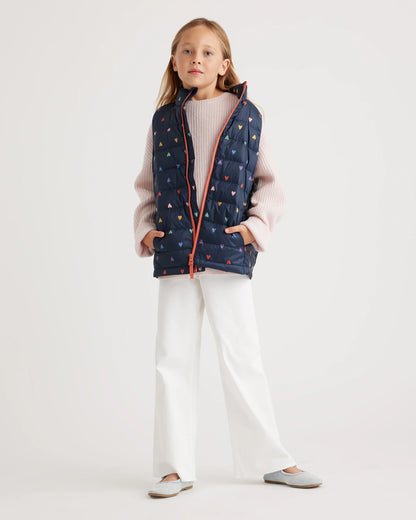 Lightweight Down Puffer Vest - 12 / Rainbow Hearts