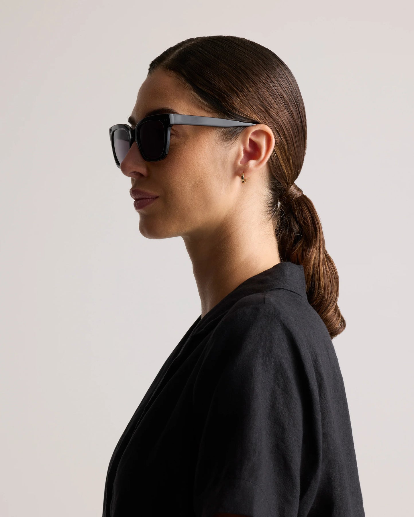 Malibu Polarized Acetate Sunglasses - One Size / Black with Grey lens