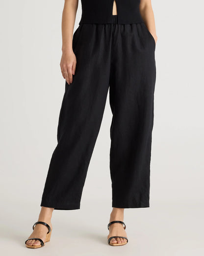 100% European Linen Pants - XS / White