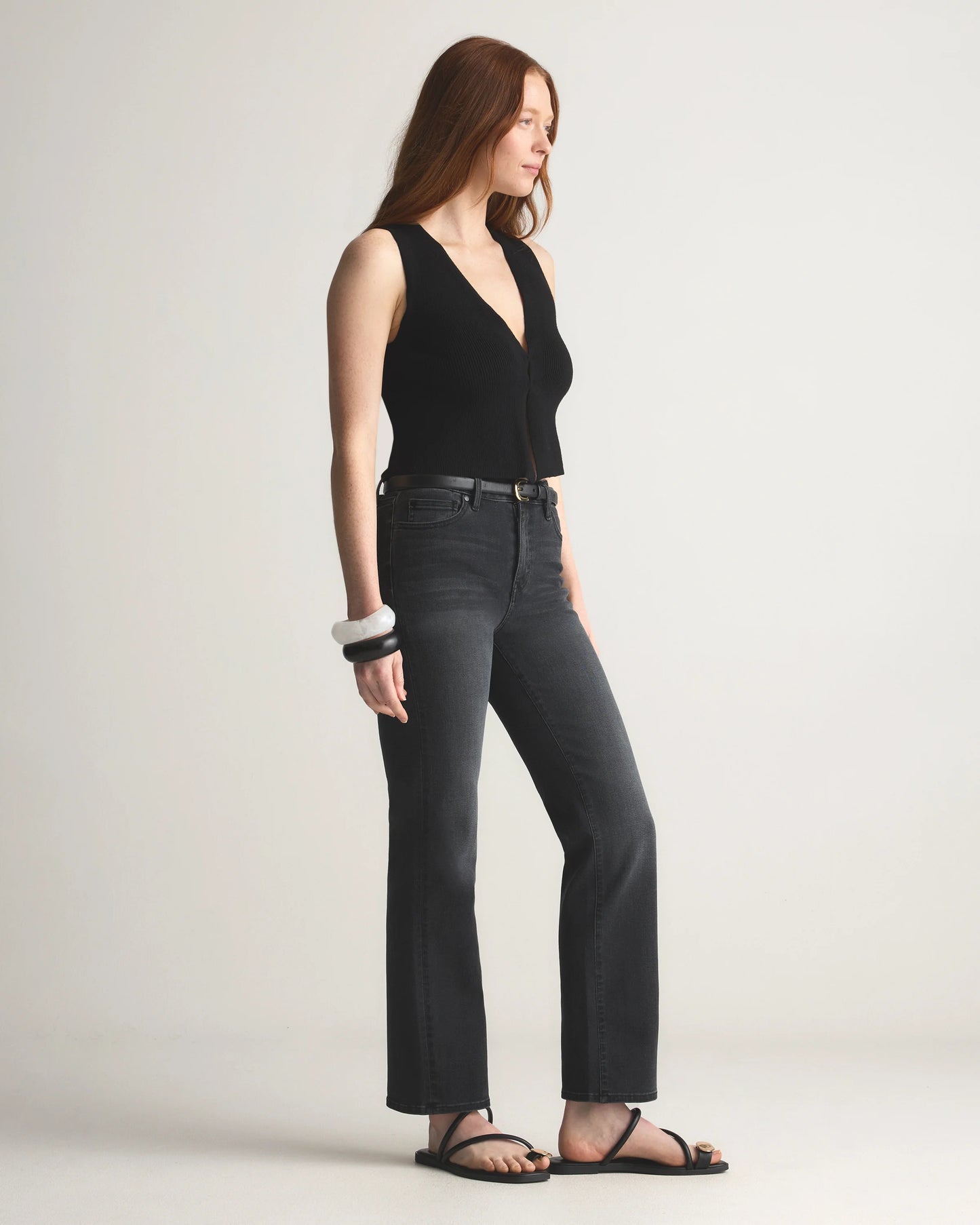 Bella Stretch Straight Jeans - 24 / Twilight Blue Fray