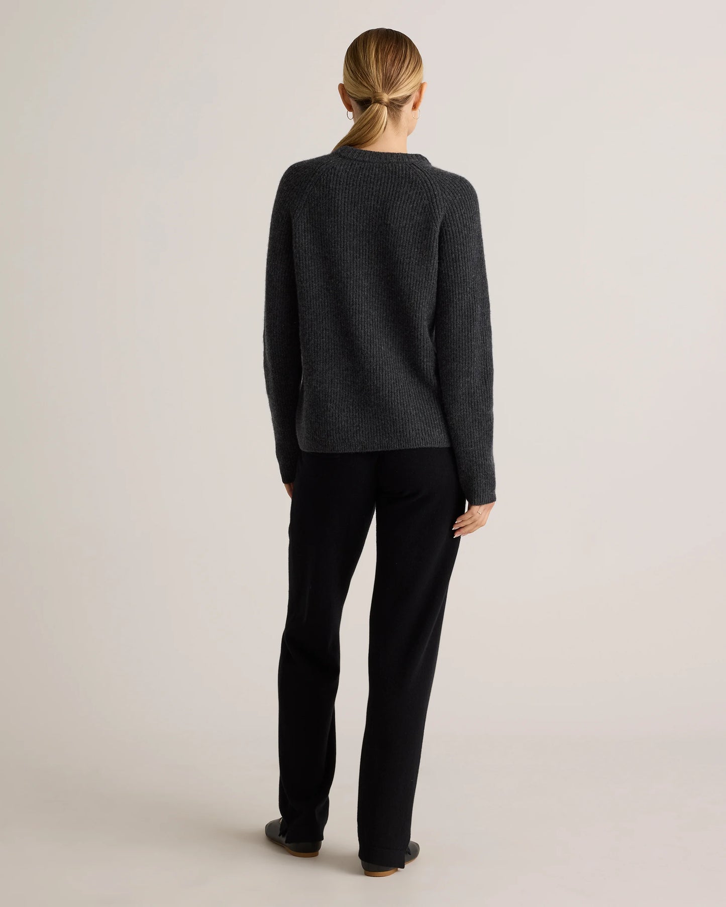 Mongolian Cashmere Fisherman Crewneck Sweater - XS / Teak