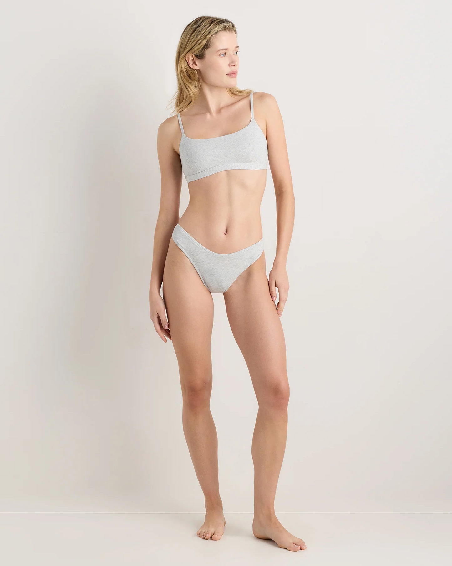 Organic Cotton High-Cut Thong (6-pack) - XS / Black/Soft White/Ocean