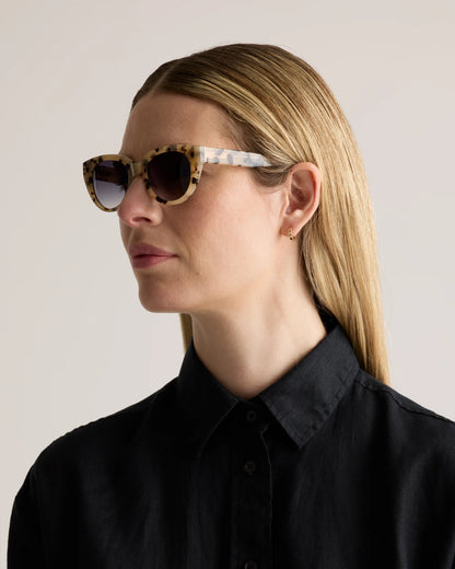 Capri Polarized Acetate Sunglasses - Standard / Black with Grey Gradient lens