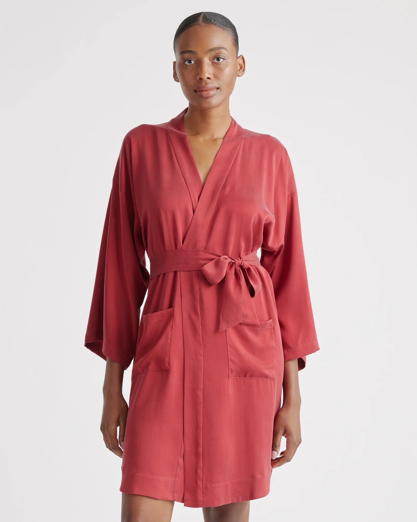 100% Washable Silk Robe - XS / Indigo