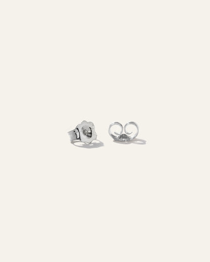 14K Gold Diamond Halo Studs - One Size / White Gold
