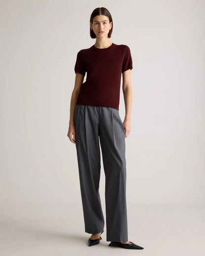 Mongolian Cashmere Tee - XS / Pale Custard Yellow