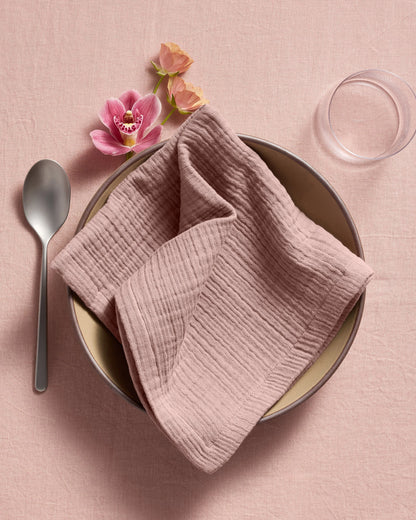Organic Cotton Gauze Napkins (Set of 8) - One Size / Chocolate