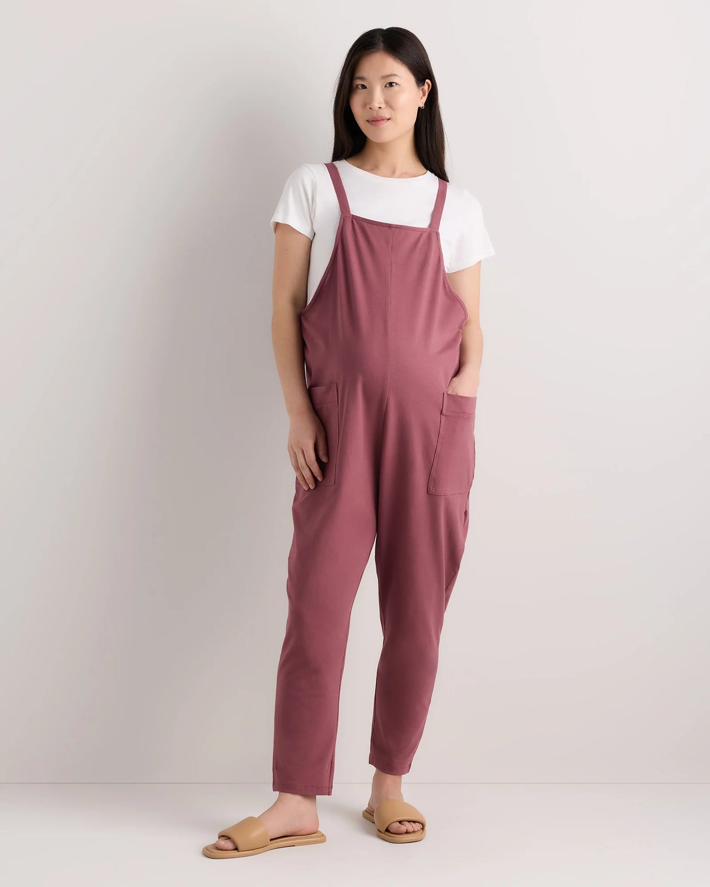 Organic Cotton Maternity Overalls - XS / Deep Navy