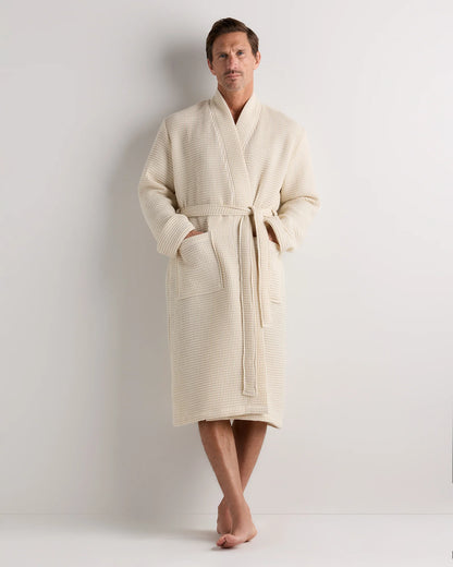 Organic Turkish Waffle Robe - XS / White