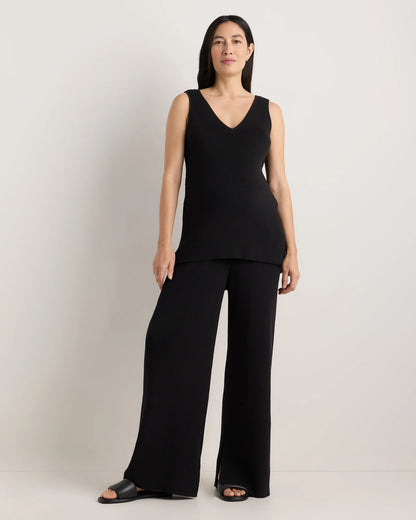 Cotton Cashmere Maternity and Nursing V-Neck Tank - XS / Mocha Heather