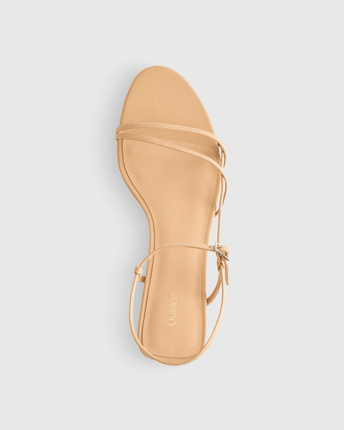 Italian Leather 70mm Strappy Heel - 5 / Metallic Gold