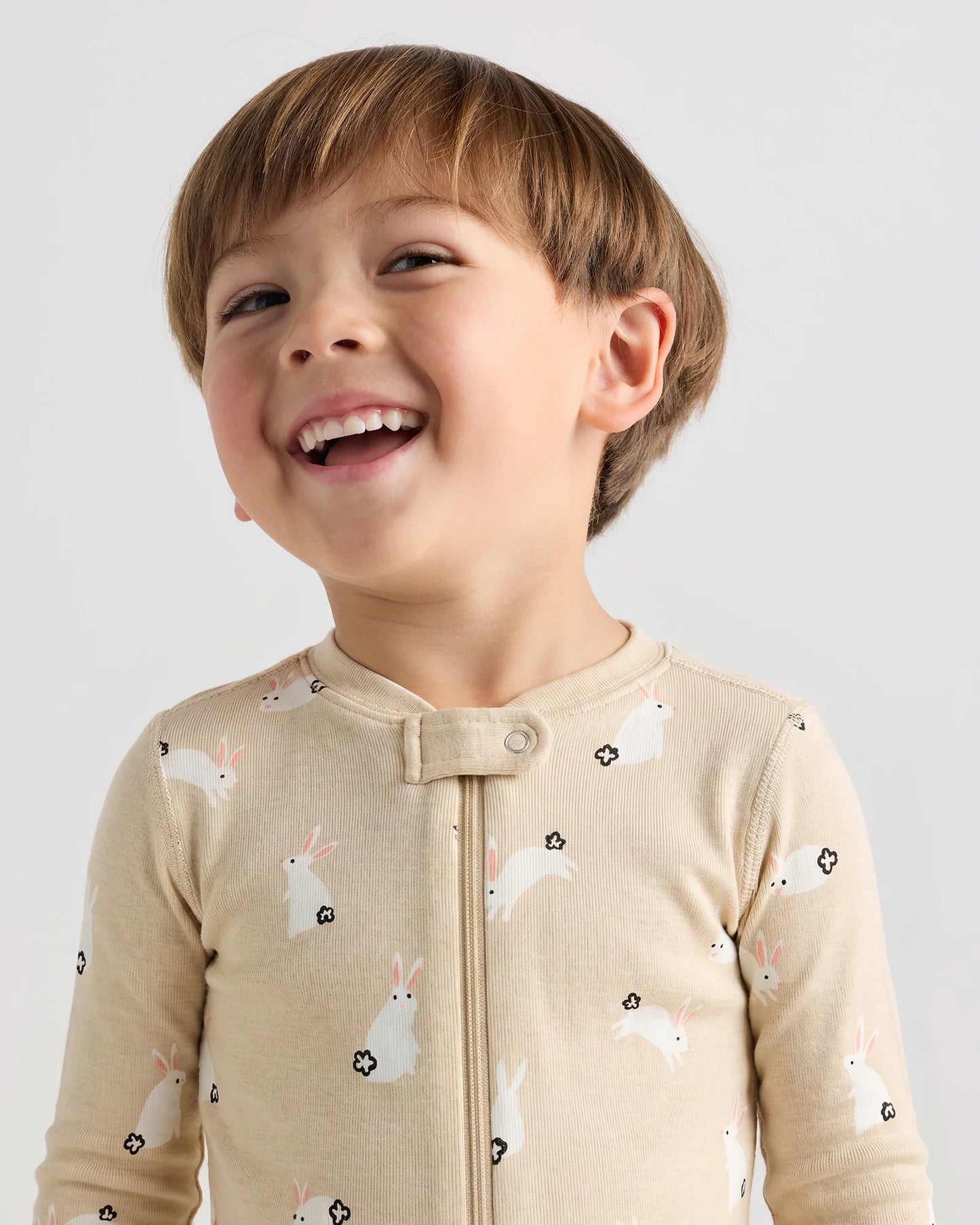 100% Organic Cotton One Piece Pajama - 2T / Navy Stripe