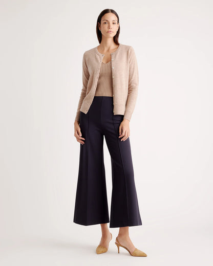 Ultra-Stretch Ponte Super Wide Leg Ankle Pants - XS / Olive