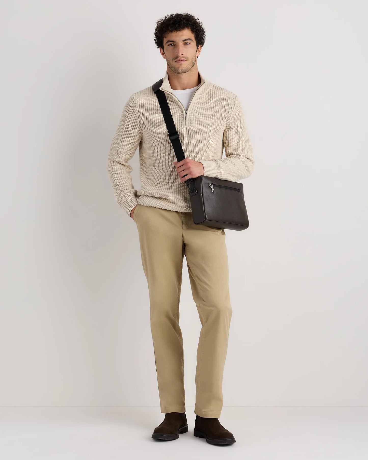 Excursion Italian Leather Crossbody Bag - One Size / Hickory