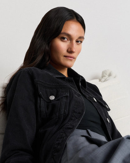 100% Organic Cotton Denim Jacket - XS / Indigo Blue