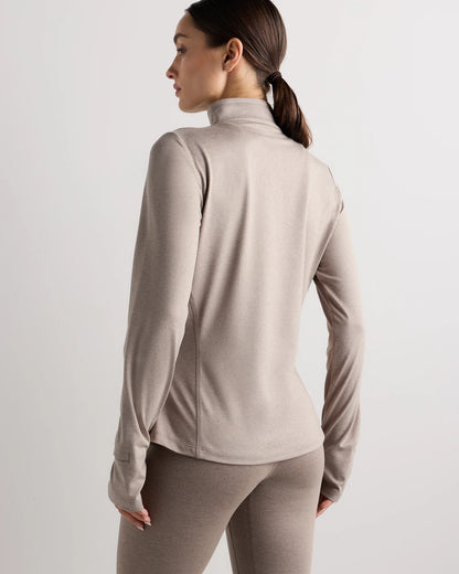 Flowknit Quarter-Zip Pullover - XS / Heather Deep Navy
