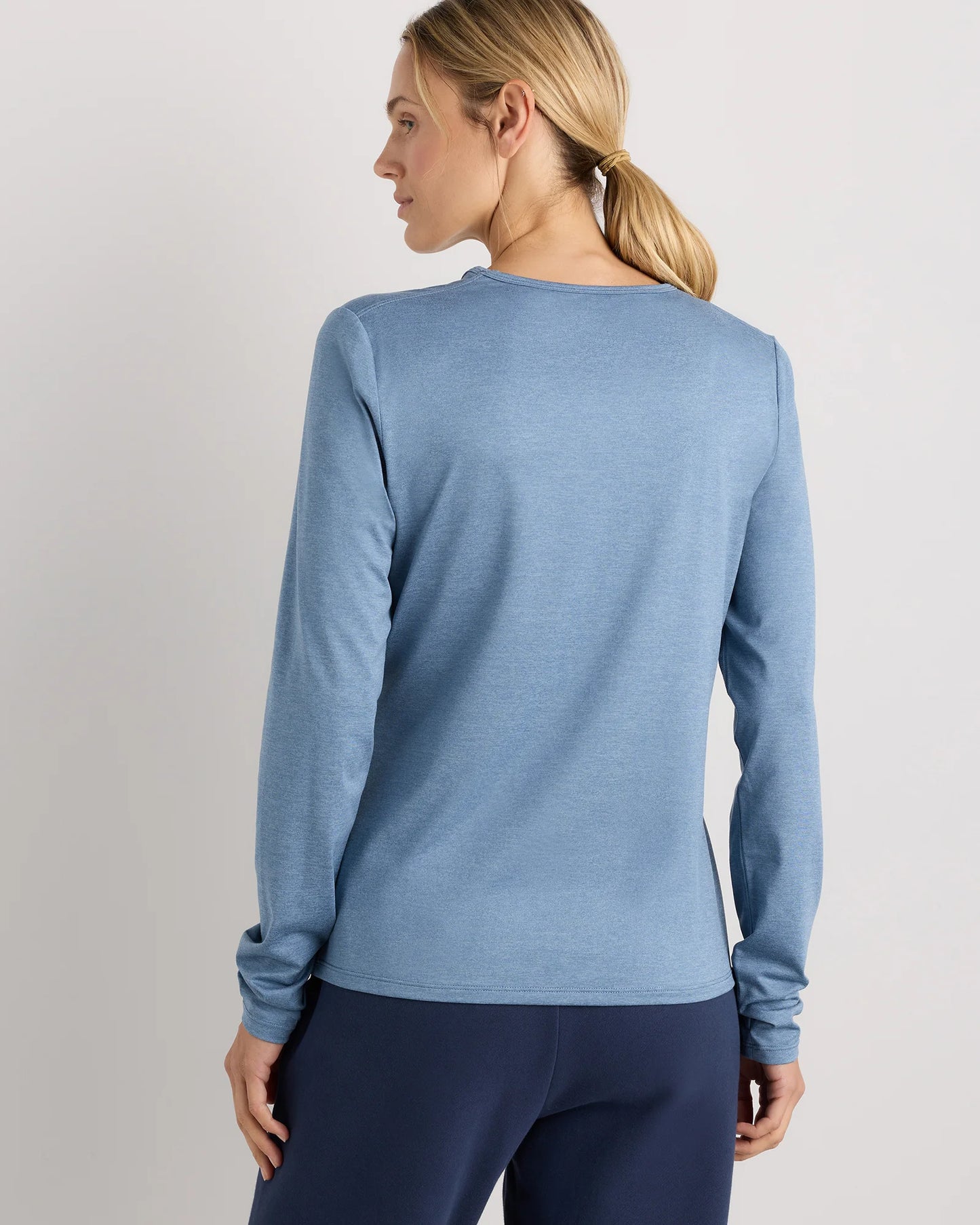 Flowknit Breeze Long Sleeve Top - XS / Heather Deep Navy