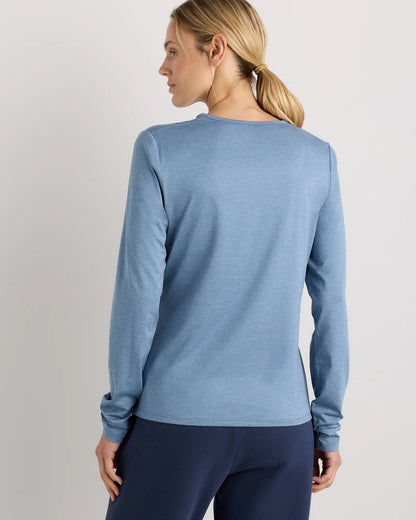 Flowknit Breeze Long Sleeve Top - XS / Heather Deep Navy