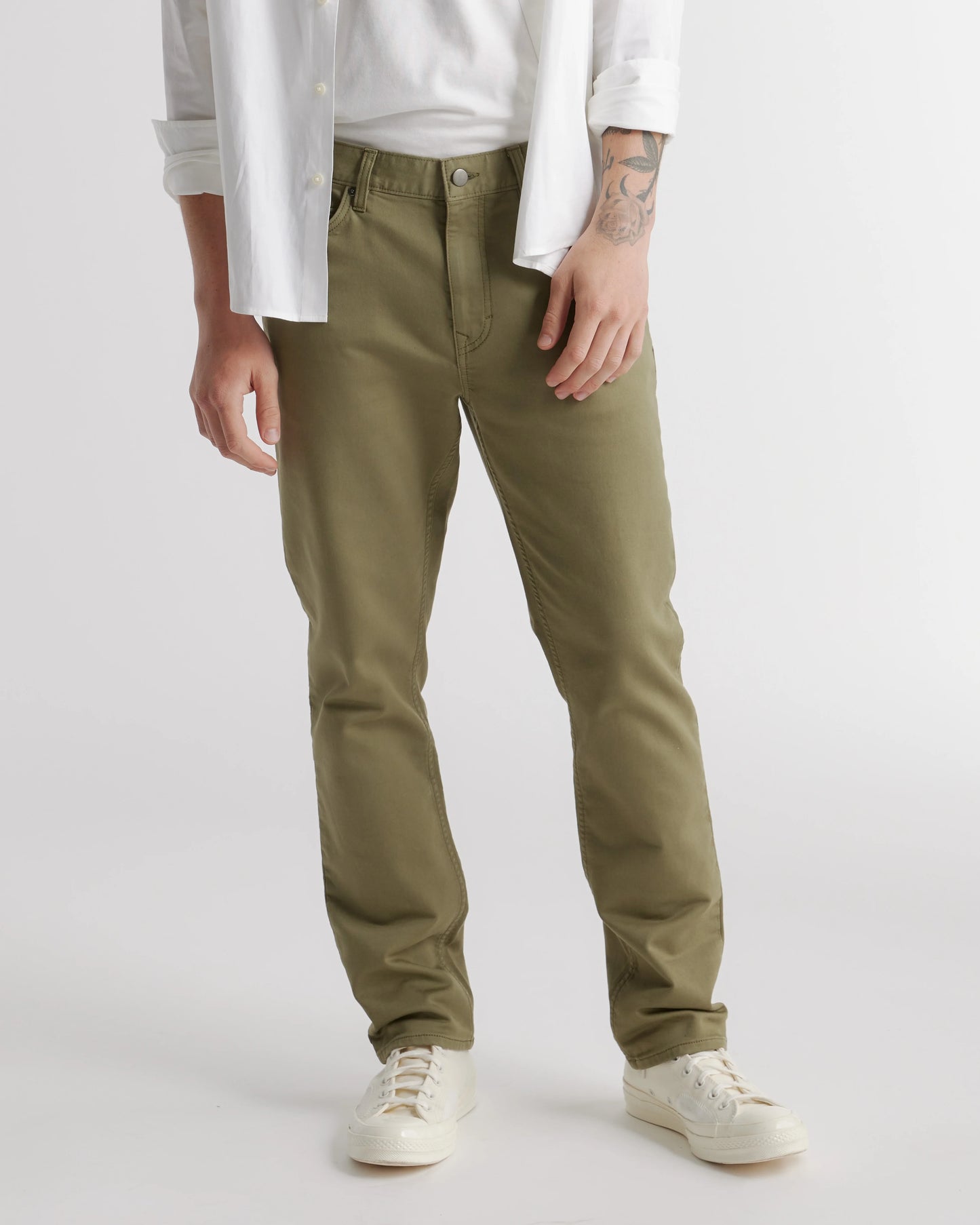 Comfort Stretch Traveler 5-Pocket Pants - Straight - 28X30 / Military Olive